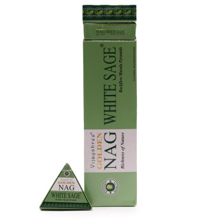 Kadzidełka Jumbo Backflow Golden Nag – Biała Szałwia | Moc Oczyszczania