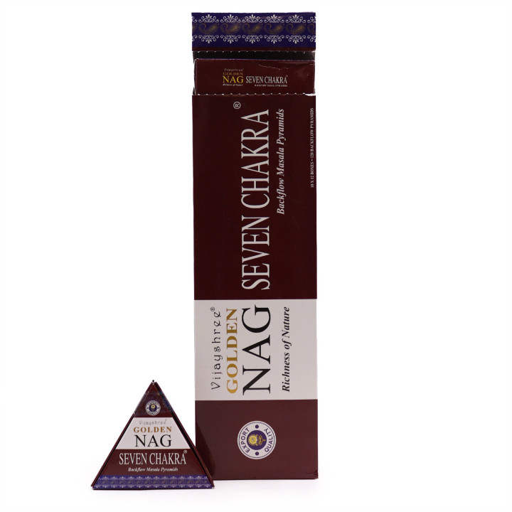 Kadzidełka Jumbo Backflow Golden Nag – 7 Czakr | Równowaga i Harmonizacja