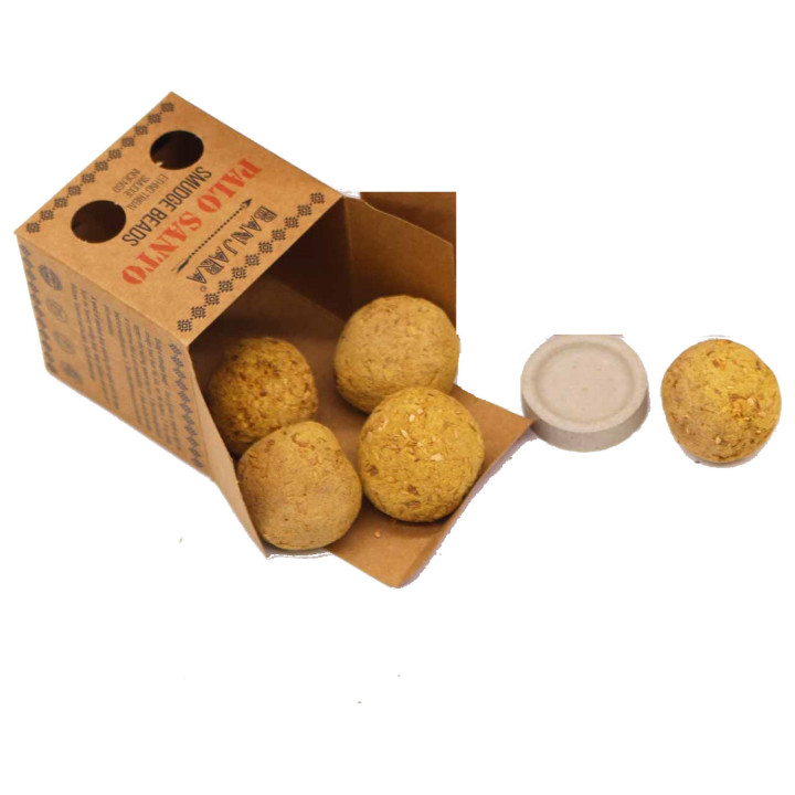 Kadzidełka Kule Banjara Palo Santo – Naturalne, 5 kul i podstawka