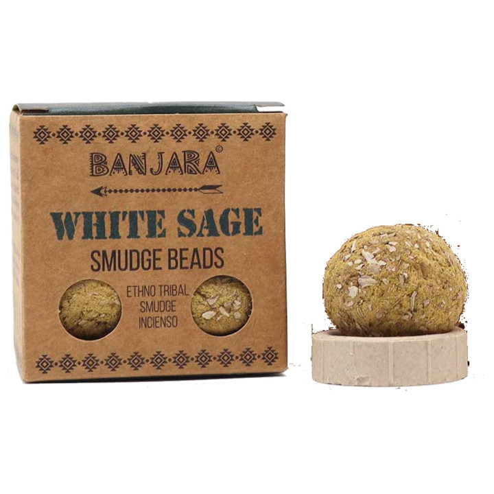 Kadzidełka Kule Banjara - Biała Szałwia 5 szt. + podstawka | naturalny relaks