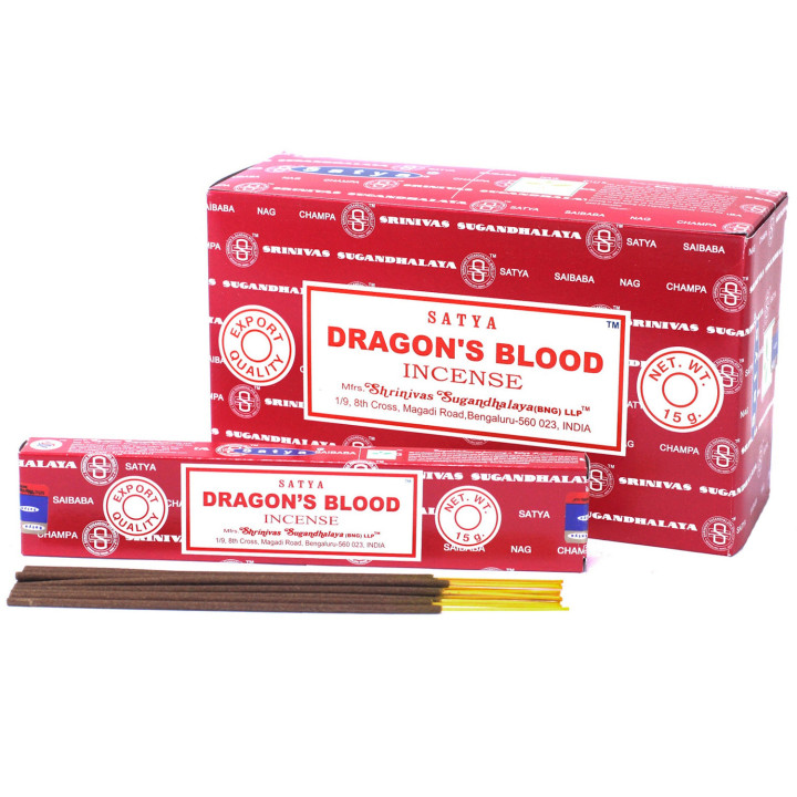 Satya Dragon’s Blood Kadzidełka 15 g – oczyszczenie i energia