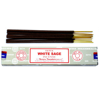 Satya White Sage 15 g – oczyszczenie, harmonia i pozytywna energia