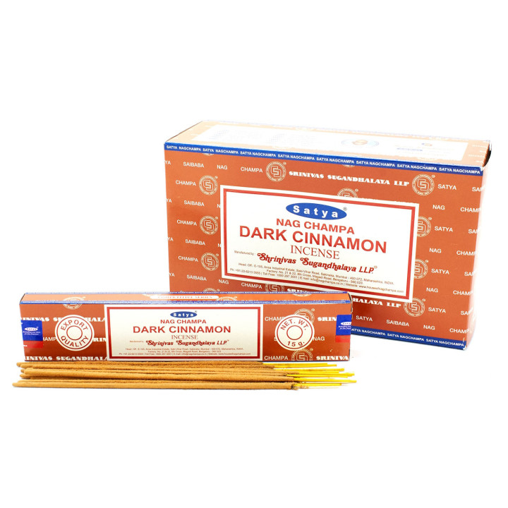 Satya Dark Cinnamon 15 g – kadzidełka o zapachu cynamonu