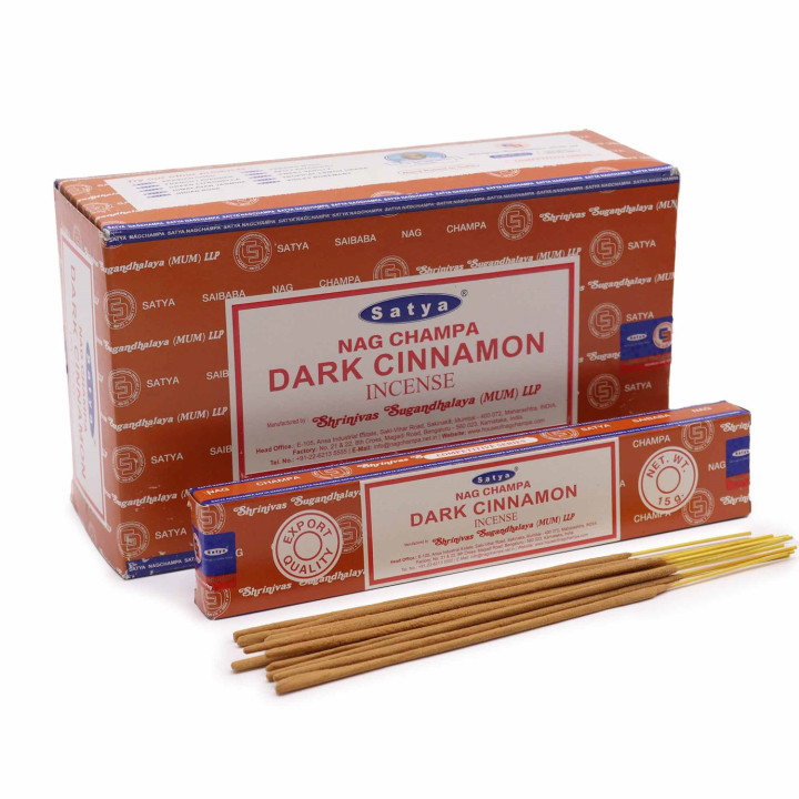 Satya Dark Cinnamon 15 g – kadzidełka o zapachu cynamonu