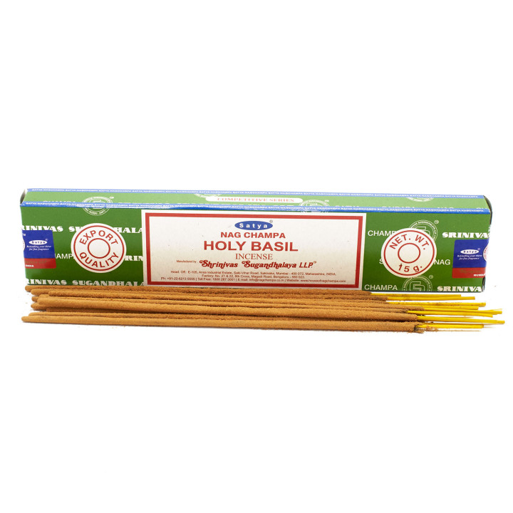 🌸 Satya Holy Basil 15 g – kadzidełka Święta Bazylia, harmonia i spokój