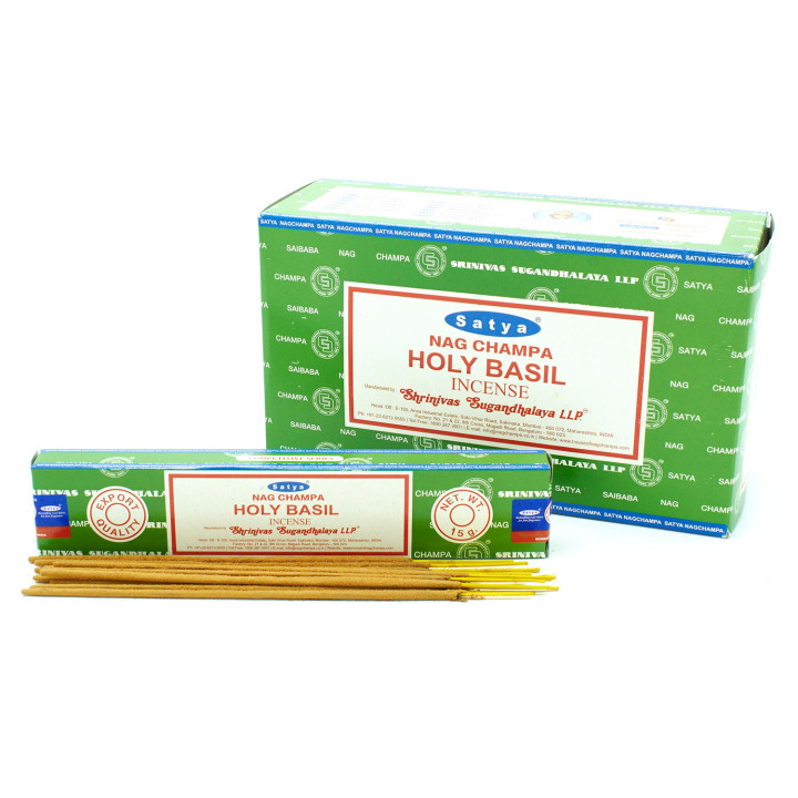 🌸 Satya Holy Basil 15 g – kadzidełka Święta Bazylia, harmonia i spokój