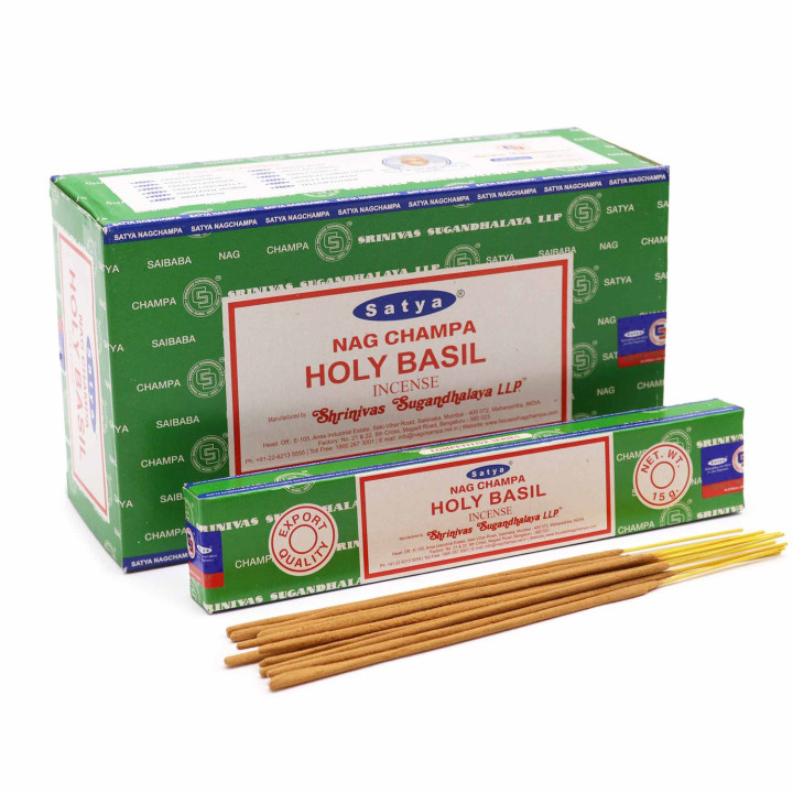 🌸 Satya Holy Basil 15 g – kadzidełka Święta Bazylia, harmonia i spokój