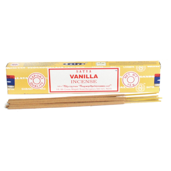 Satya Vanilla Kadzidełka 15 g – słodki relaks i ciepła energia