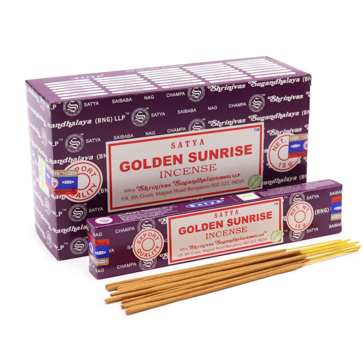 Satya Golden Sunrise 15 g – kadzidełka Złoty Wschód Słońca
