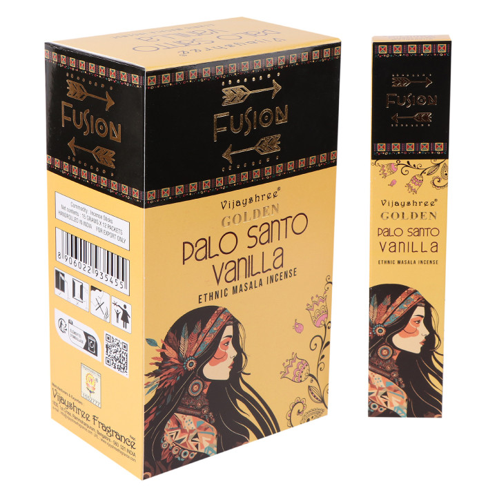 Golden Fusion Palo Santo & Wanilia 15 g – kadzidełka oczyszczające