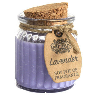 Świeca Sojowa Lawenda – Z Korkiem, Naturalna, 20h