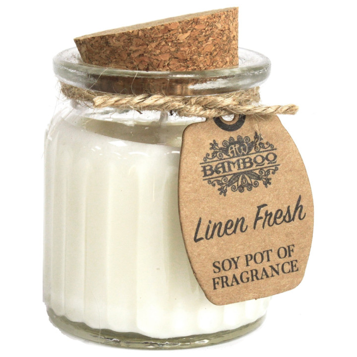 Świeca Sojowa Świeża Pościel – Czysty, Delikatny Zapach 20h