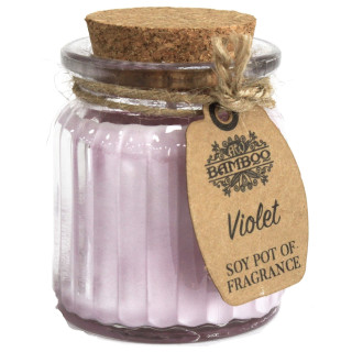 Świeca Sojowa Fiołek – Kwiatowy, Naturalny Zapach 20h