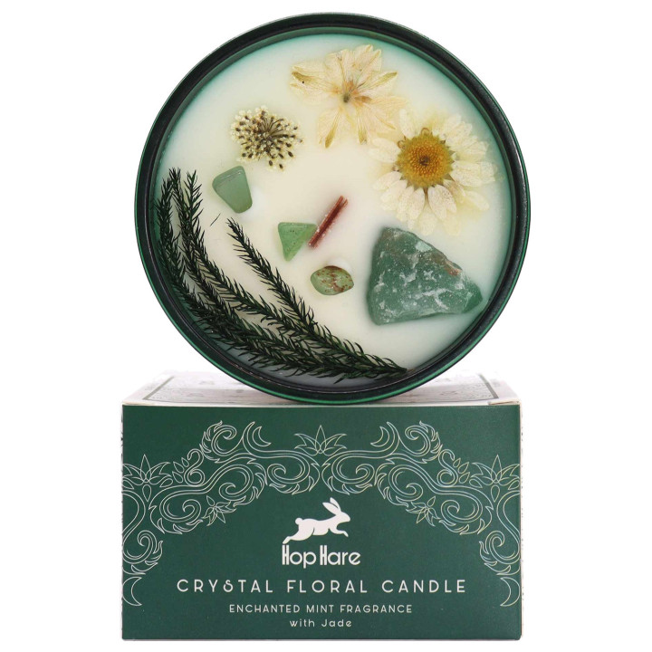 Świeca sojowa Hop Hare Magik z jadeitem – Zaczarowana Mięta