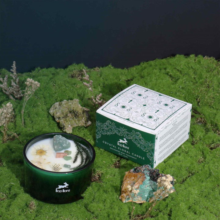 Świeca sojowa Hop Hare Magik z jadeitem – Zaczarowana Mięta