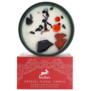 Hop Hare – Diabeł | Świeca sojowa z turmalinem i różą, zapach czarnej wanilii