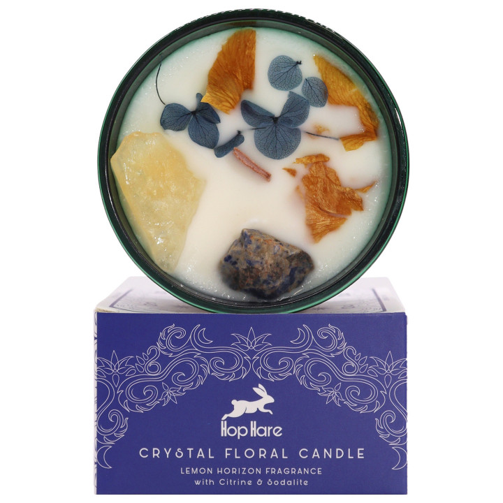 Hop Hare – Słońce | Świeca sojowa z cytrynem i nagietkiem, zapach cytrusów i miodu