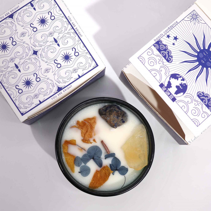 Hop Hare – Słońce | Świeca sojowa z cytrynem i nagietkiem, zapach cytrusów i miodu