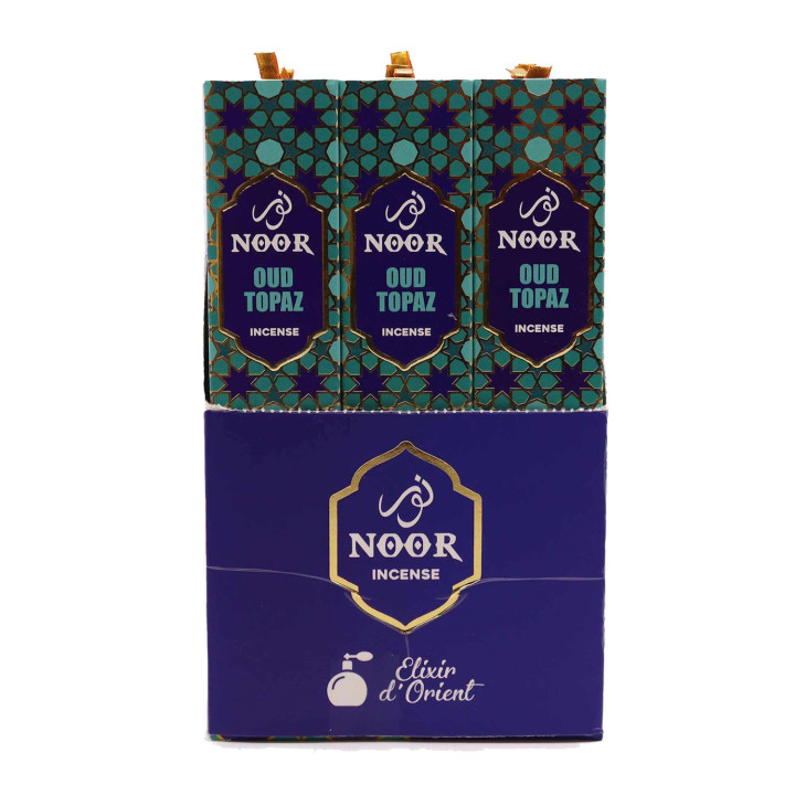 Kadzidełka Premium Noor Oud Topaz 15 g – orientalny oud z nutą szafranu i sandałowca