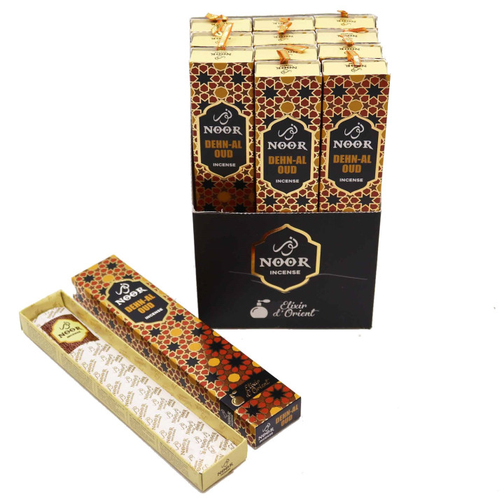 Kadzidełka Premium Noor Oud – Dehn Al Oud 15 g | Orientalny Oud i drzewno-balsamiczny aromat